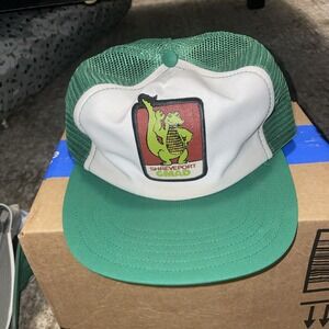 70s 80s Shreveport GMAD Snapback Trucker Hat Vintage Pro Fit GREEN mesh One Size